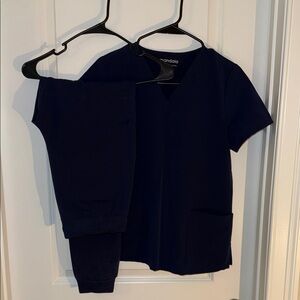 Mandala Navy Blue Scrub Set